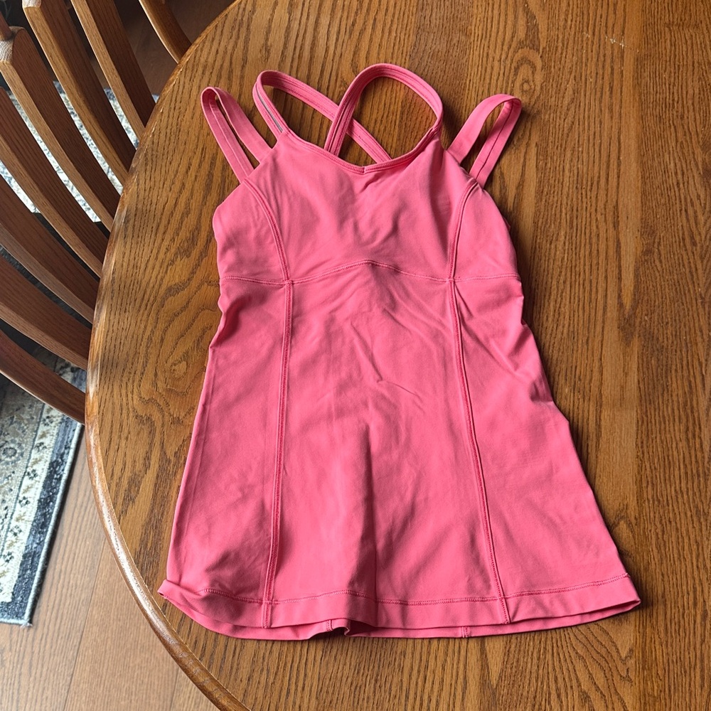 Lululemon Pink Tank Top with Built-In Bra